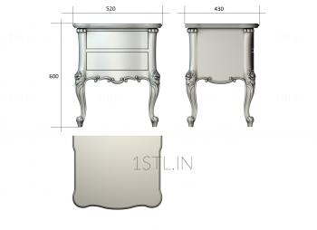 Set of furniture (KMB_0043-01) 3D model for CNC machine